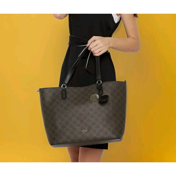 Nine West Handbags - Nine West Bryn Magnetic Snap Closure Tote Bag - Brown